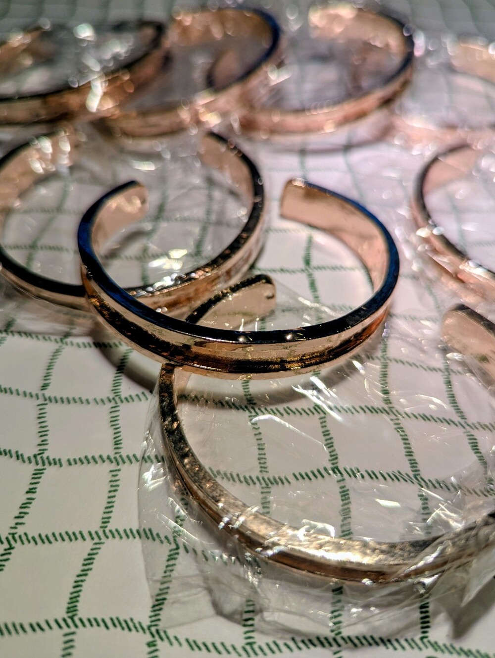Rose Gold Ponytail Band Bangle Bracelet Brand New Lot Of 8